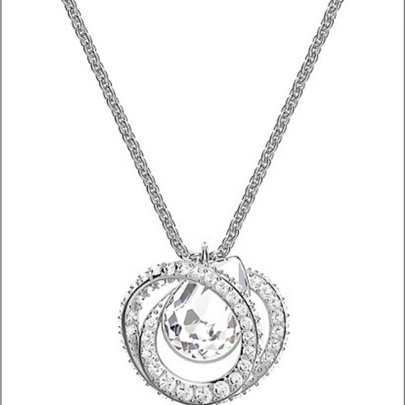 Authentic Swarovski Generation Rhodium-Plated & Crystal Spiral Pendant Necklace - Picture 2 of 2